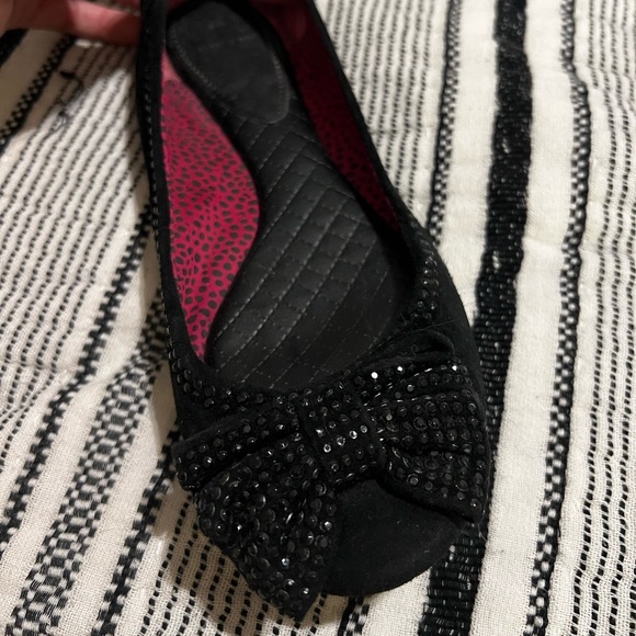 Gianni Bini black bow ballet flats - Picture 1 of 3